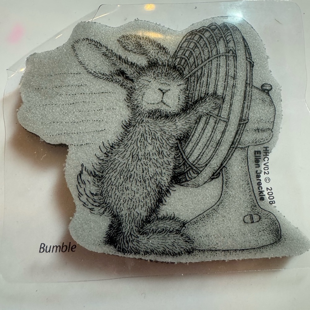 House Mouse/Happy Hoppers cling stamp. Stampendous 2008. New. Package looks used